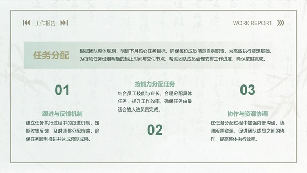 青黛此间中国风莫兰迪绿月度工作报告