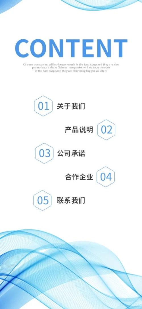 蓝色清新极简线条手机竖版企业宣传册公司简介画册PPT公司宣传