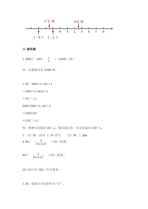 沪教版数学六年级下册期末检测试题及答案（真题汇编）.docx