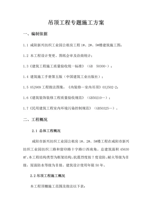 吊顶综合重点工程综合标准施工专业方案.docx