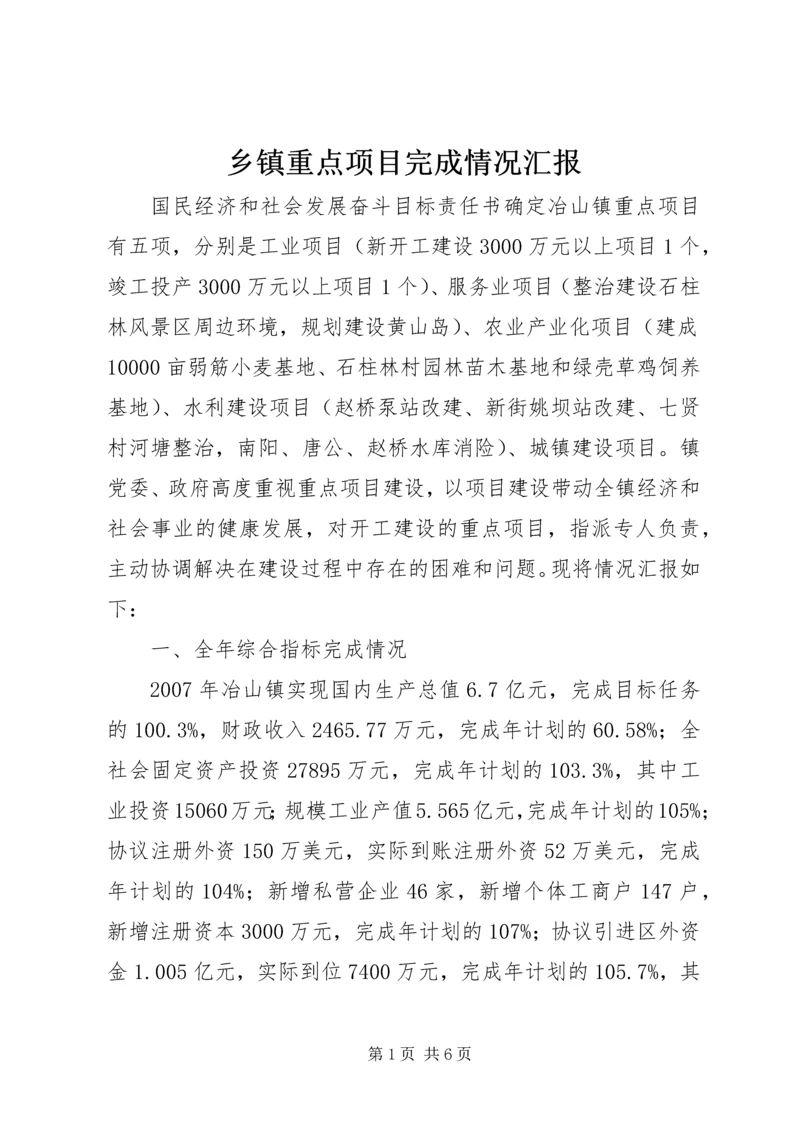 乡镇重点项目完成情况汇报_1.docx