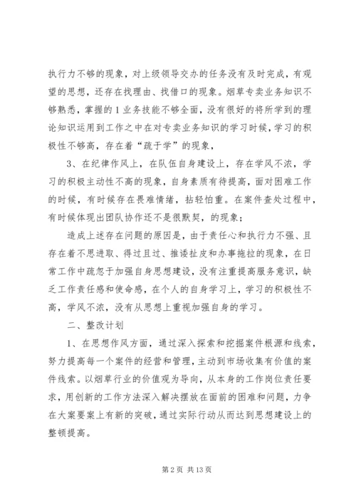 思想作风纪律整顿个人分析报告.docx