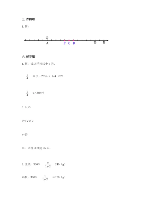 人教版六年级下册数学期末测试卷含答案【完整版】.docx