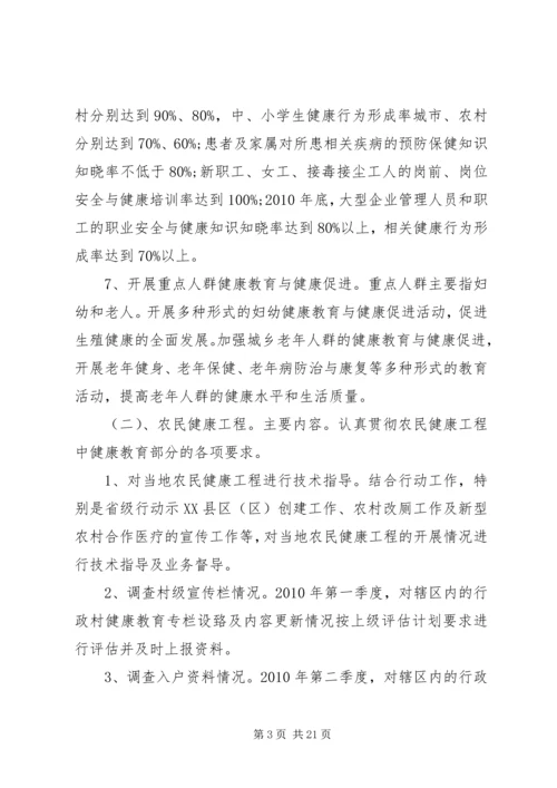 健康促进县工作实施计划-健康促进企业工作计划.docx