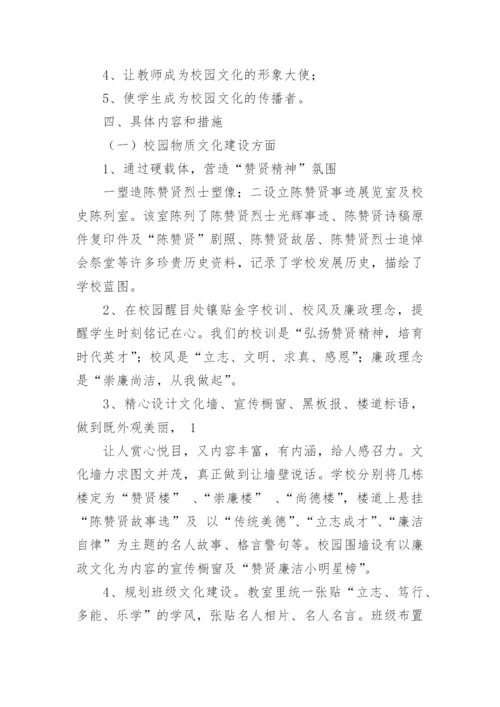 小学校园文化建设方案.docx