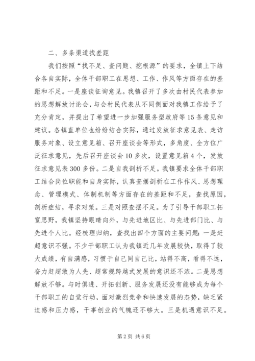 乡镇开展解放思想大讨论情况汇报.docx