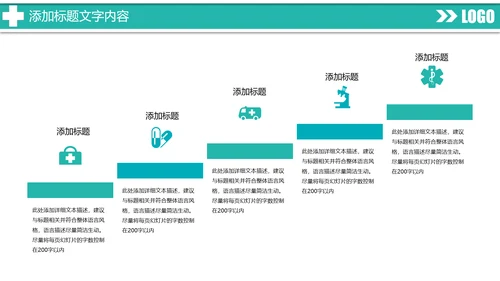 时尚扁平化医疗工作汇报医学研究PPT模板