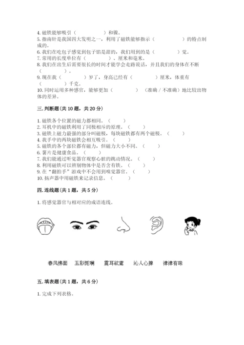 教科版二年级下册科学知识点期末测试卷附答案【培优】.docx
