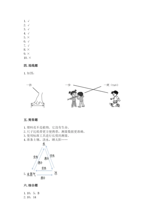 教科版一年级上册科学期末测试卷及解析答案.docx