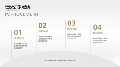 黄灰色商务质感汇报总结年中述职PPT模板