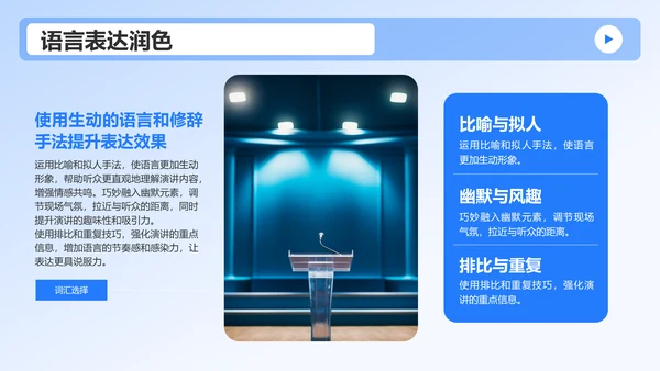 蓝色3D风成功的英语演讲比赛方案PPT模板