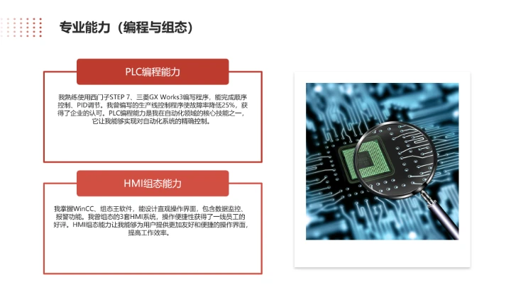 电气工程和自动化专业大学生求职个人能力综合展示职业生涯规划