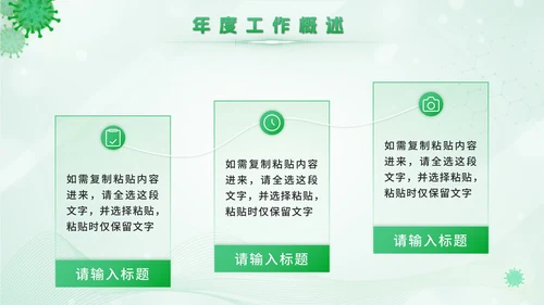 绿色卫生站医学报告PPT模板