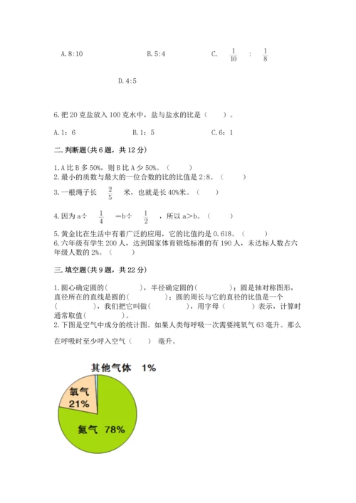 小学数学六年级上册期末测试卷（模拟题）word版.docx