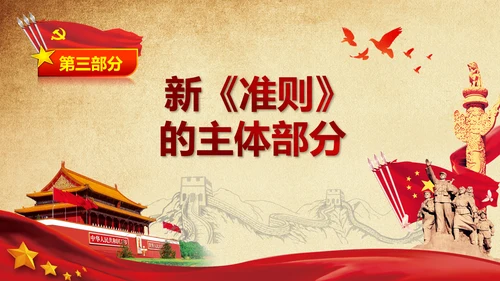 解读学习新党内政治生活若干准则PPT模板