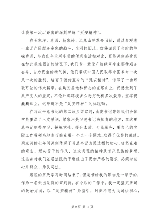 延安精神教育心得三篇.docx