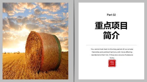 大粮仓粮食丰秋通用PPT模板