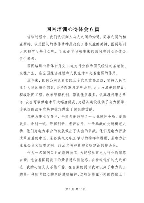 国网培训心得体会6篇.docx