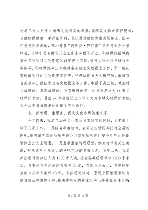县文广新局年度工作报告.docx