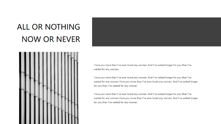 黑白欧美风各类型通用PPT模板