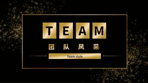 黑金商务企业团队成员介绍PPT模板