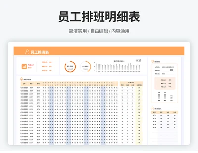 员工排班明细表