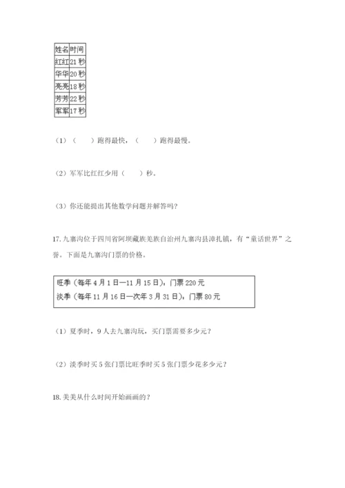 小学三年级数学应用题50道及参考答案【轻巧夺冠】.docx