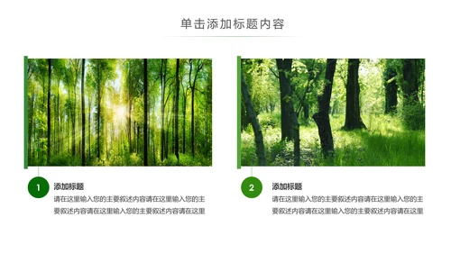 湿地森林世界湿地森林日植树造林动态PPT模板