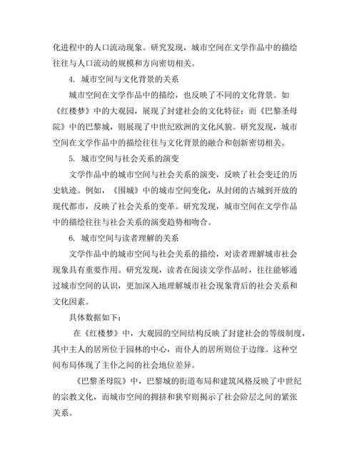 文学作品中的城市空间与社会关系