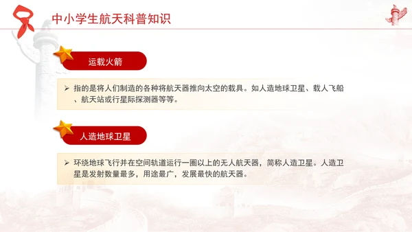 中小学生航天科普知识ppt课件