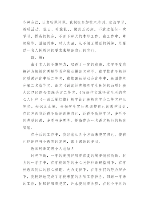 教师转正定级个人总结.docx