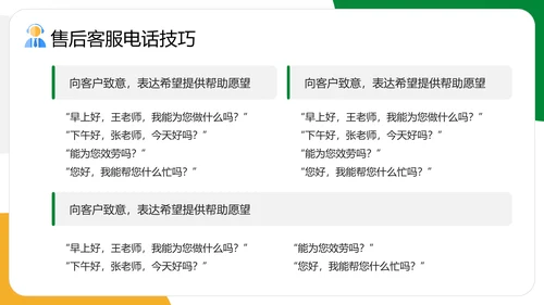 企业售后客服话术话务员培训PPT模板