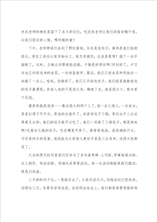 有关一次社会实践作文汇总九篇参加一次社会实践活动作文