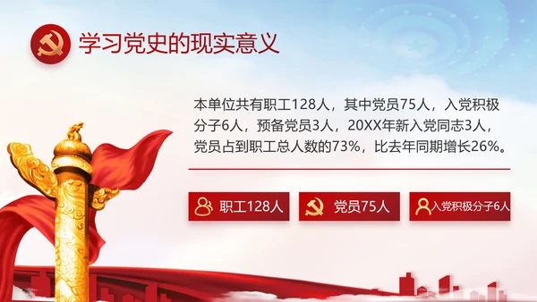 党建党支部年终工作总结汇报PPT党课