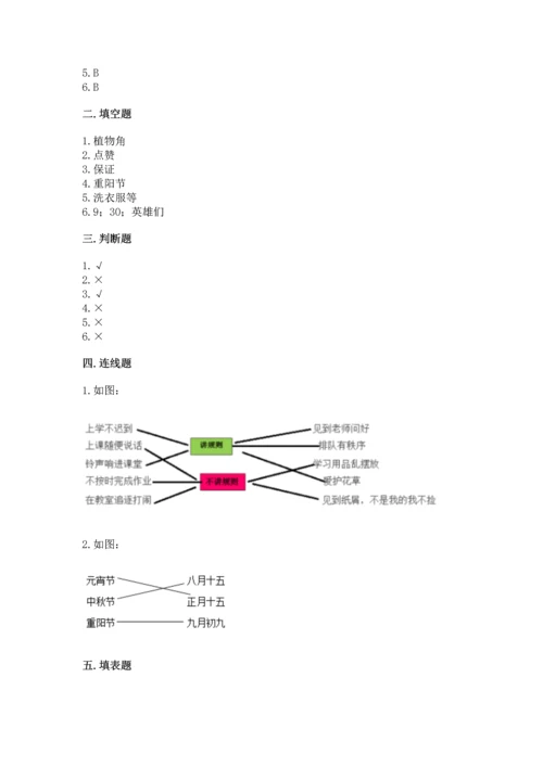部编版二年级上册道德与法治期中测试卷（典型题）word版.docx