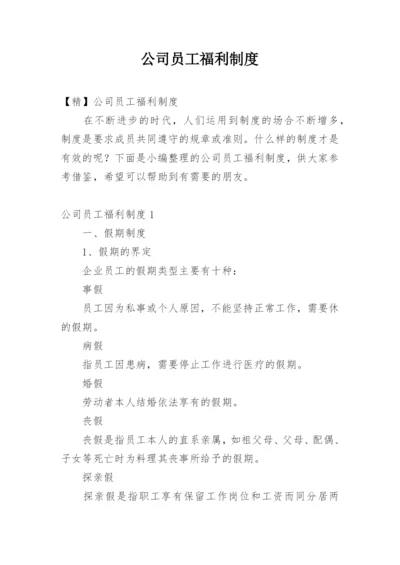 公司员工福利制度.docx