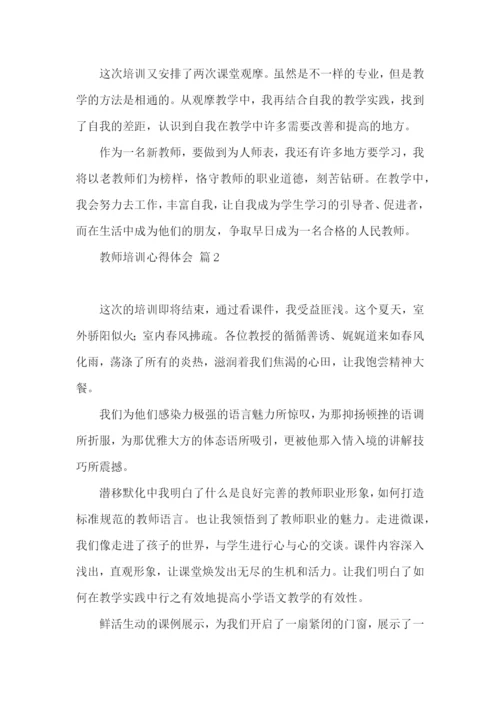 有关教师培训心得体会六篇.docx