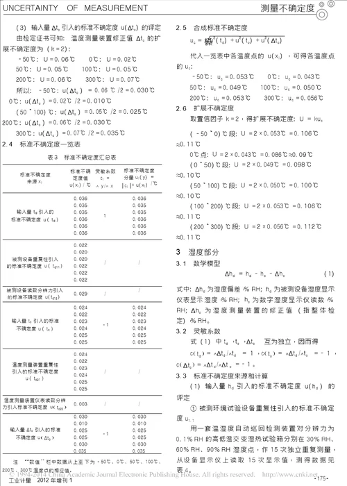 高低温交变湿热试验箱温湿度偏差校准结果不确定度评定