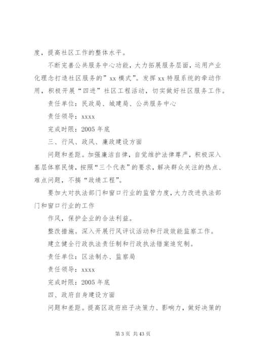 区政府党组整改方案.docx