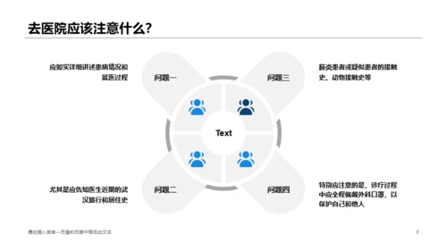 蓝色插画健康医疗工作总结PPT案例