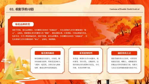 橙色中国风重阳节介绍PPT模板