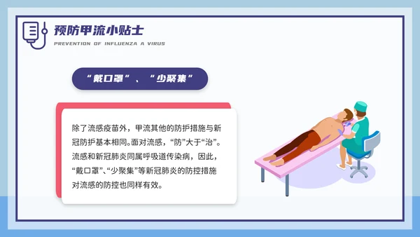 甲型流感病毒科普讲座PPT模板