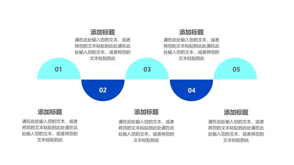 蓝色渐变风设计方案PPT模板