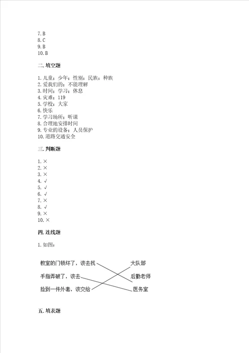 部编版三年级上册道德与法治期末测试卷含精品答案