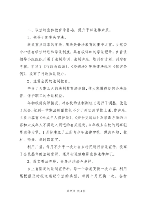 乡镇年度普法与依法治理工作总结.docx