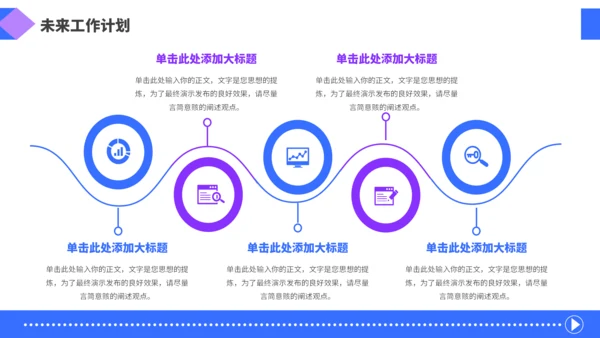 蓝色简约风汇报PPT模板