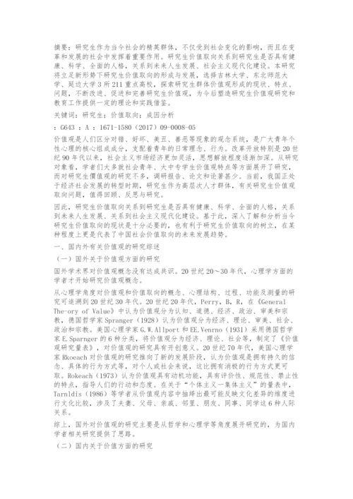 当代研究生价值取向的现状、成因与对策.docx