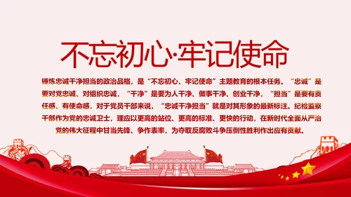 纪检监察干部做新时代忠诚干净担当的表率PPT模板