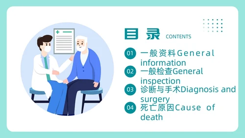 绿色简约风休克死亡病例讨论医务人员培训PPT模板