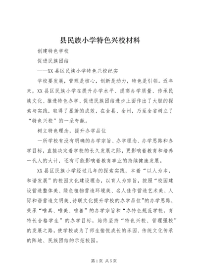 县民族小学特色兴校材料 (5).docx